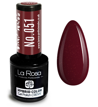 La Rosa Hybrid Gel Polish CREME Bourdeaux with Gloss