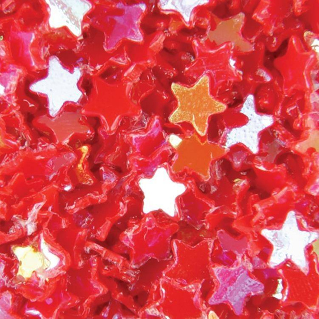 Hologram Stars for Nail Art - Red