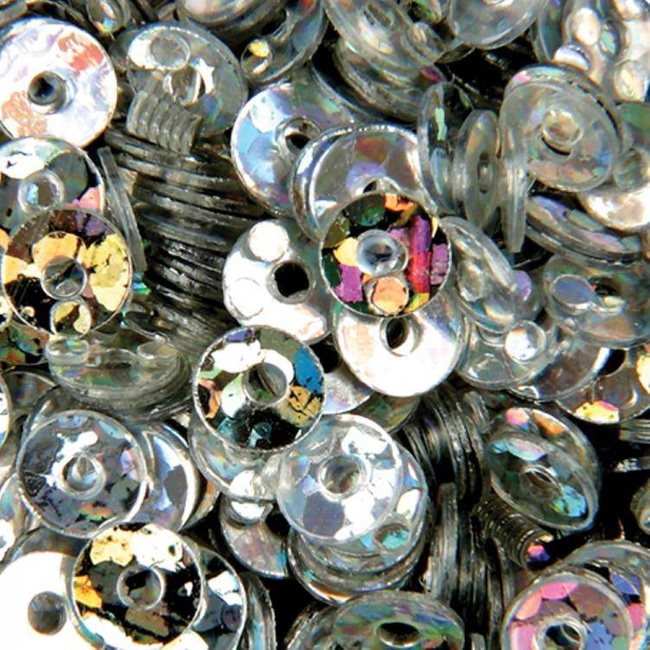 Hologram Sequins for Nail Design - Silver