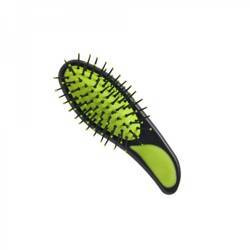 Green pocket hairbrush